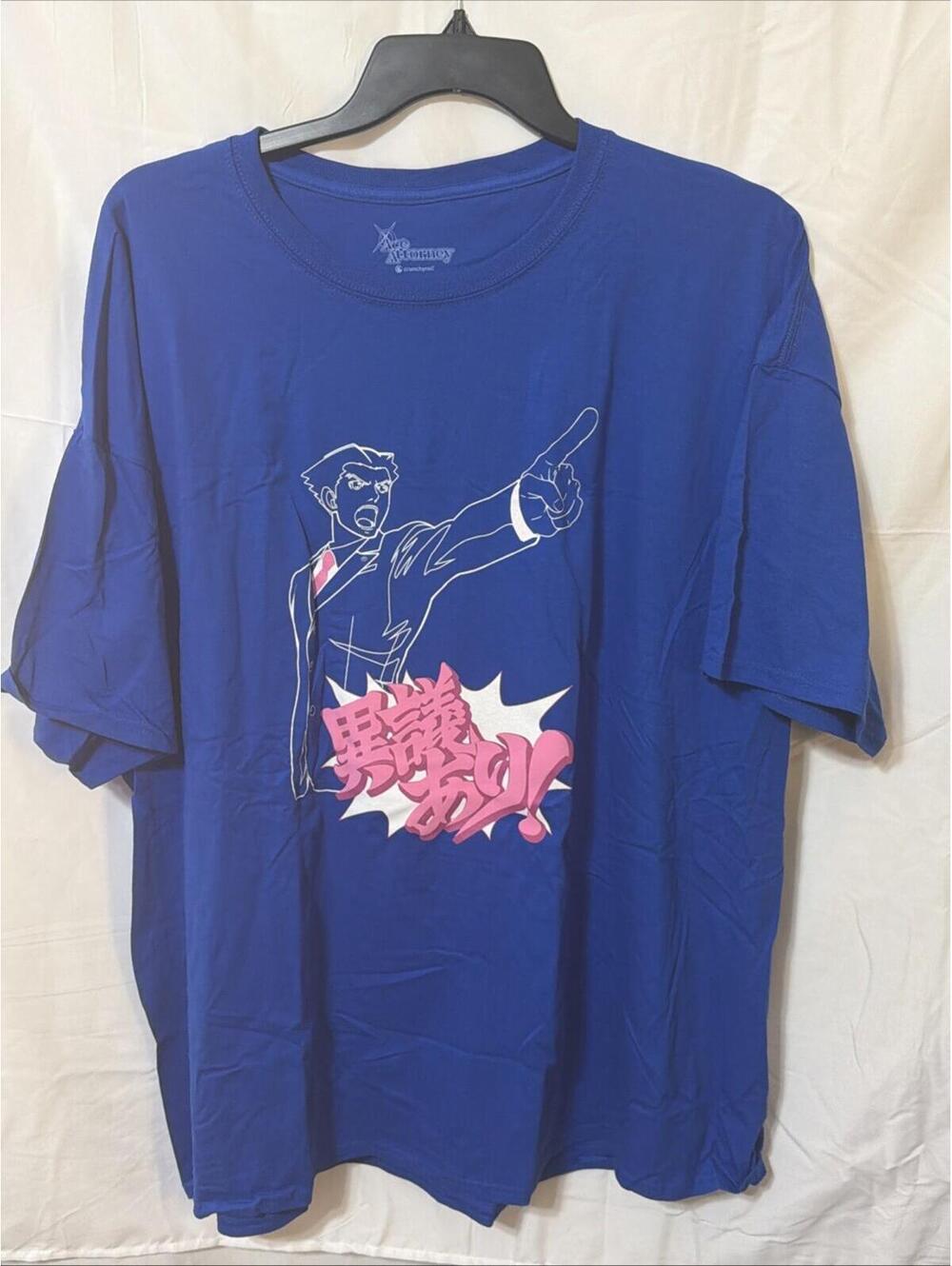 Ace Attorney Lootwear Exclusive Mens 3XL Blue Tshirt LoonAnime Crunchyroll Tee